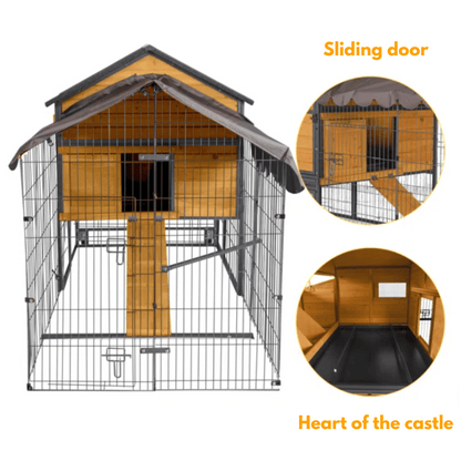 Up to 10 Hens coop - Royal Chicken Castle on wheels